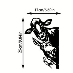 Farm Animals Iron Wall Decor for Outdoor Garden Fence
