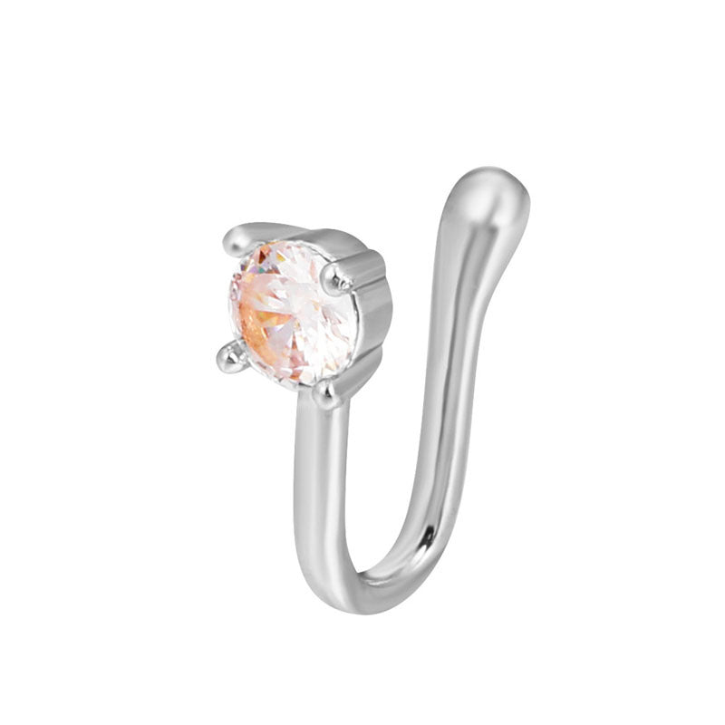 Men's Silver Punch Sports Nose Clip for Party Birthday Gift