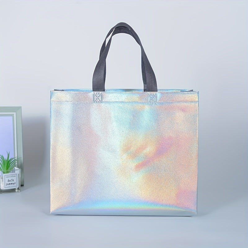 10pcs Reusable Rainbow Iridescent Party Favor Bags