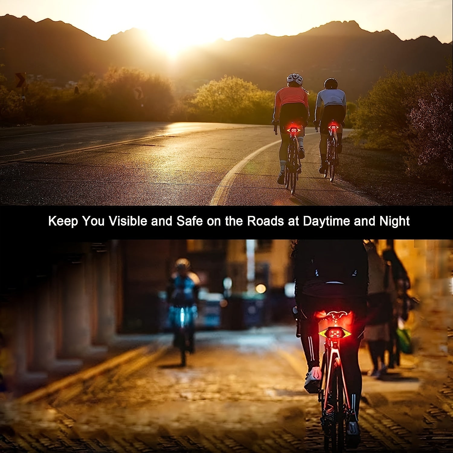 Rechargeable Bicycle Turn Signal Light Waterproof Bright Indicator