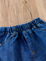 Boys Striped Lined Denim Trousers