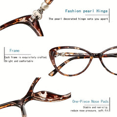 Cat Eye Reading Glasses Tortoiseshell Frame Lightweight Reader Glasses