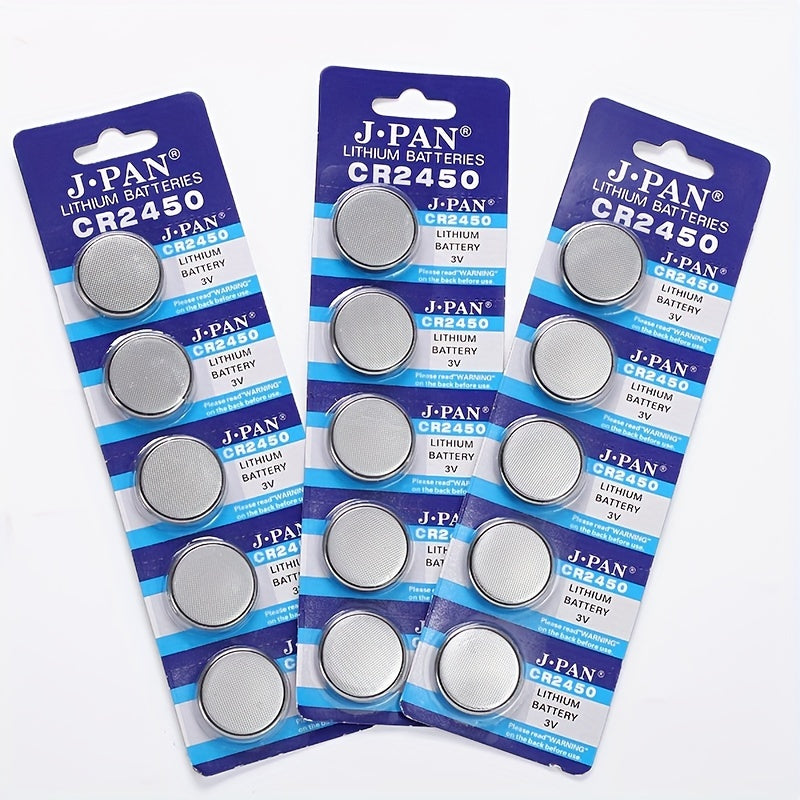 5pcs CR2450 3V Lithium Coin Cell Batteries