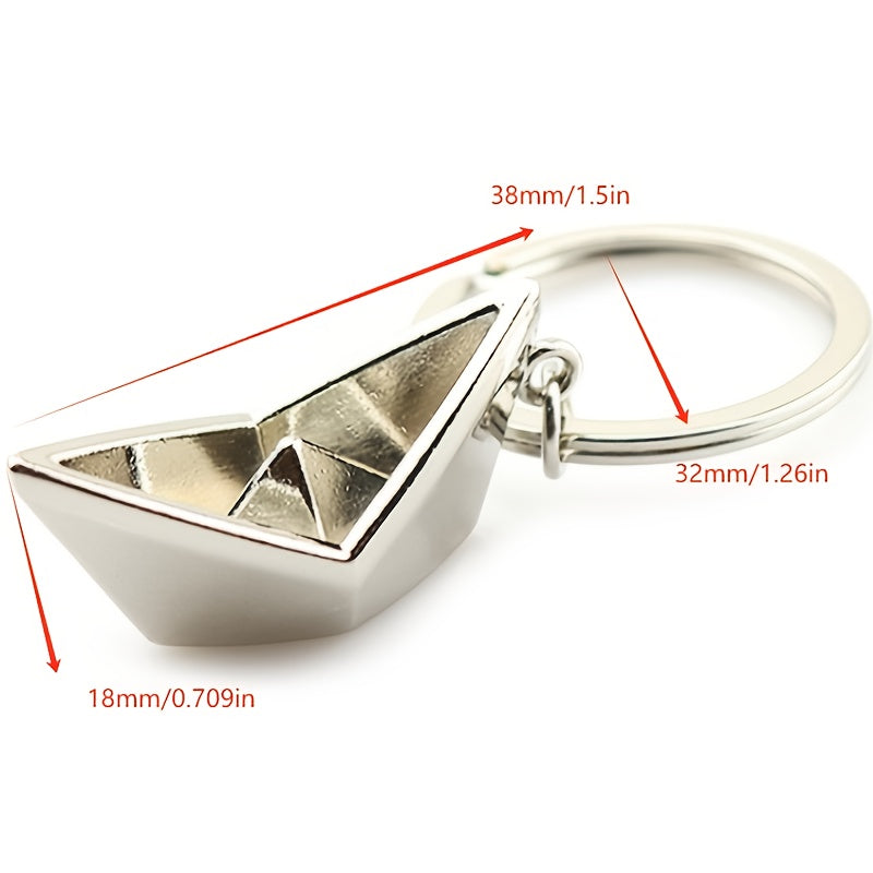 Creative Boat Shaped Keychain Metal Key Rings