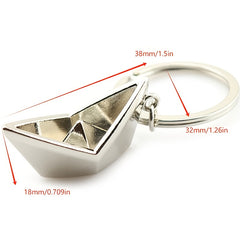 Creative Boat Shaped Keychain Metal Key Rings