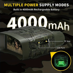 Night Vision Goggles Military Binoculars Rechargeable Lithium 32G Memory Card