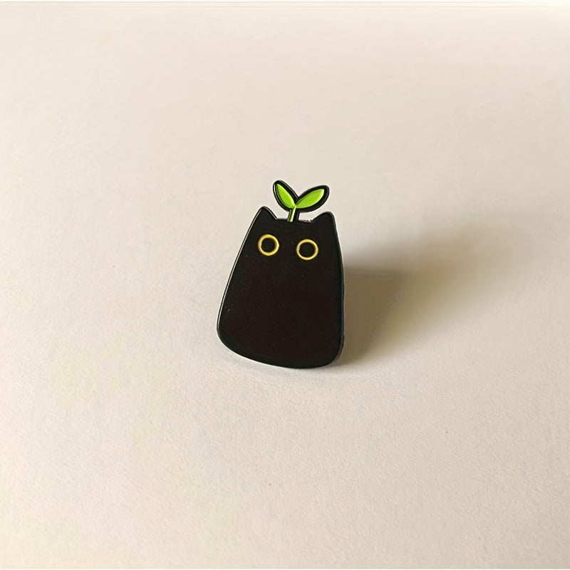 Cat Plants Enamel Pin