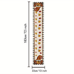 Thanksgiving Theme Fall Series Table Runner Polyester Tablecloth
