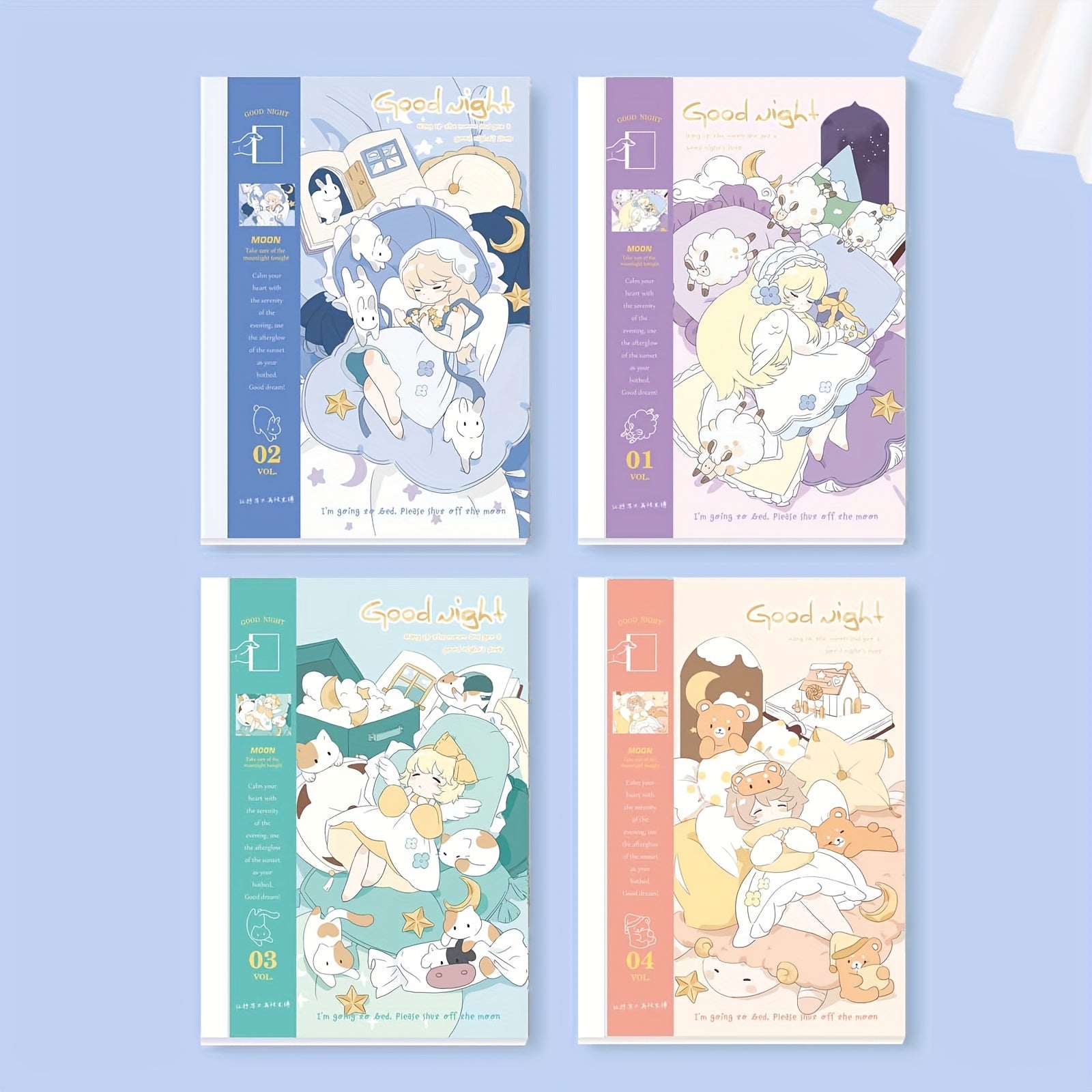 Sleeping Girl Pattern Notebook A5 For School Students