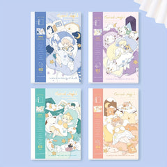 Sleeping Girl Pattern Notebook A5 For School Students