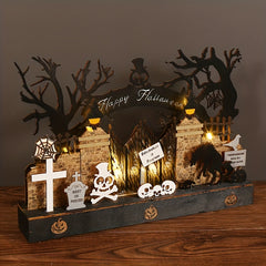 Halloween Wooden Ghost Cemetery Decoration