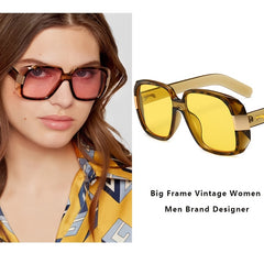 Thick Frame Sunglasses Transparent Rim Sun Glasses For Women Girls