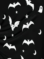  Bat & Ghost Print Tankini Set