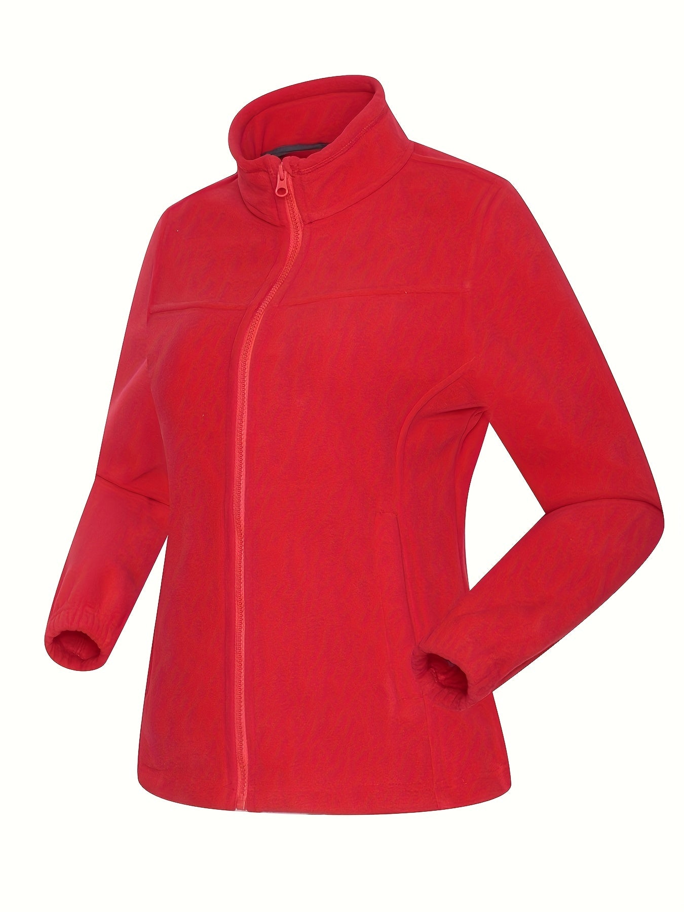 Women's Outdoor Fleece Jacket Zip-front Sports Snow Coat