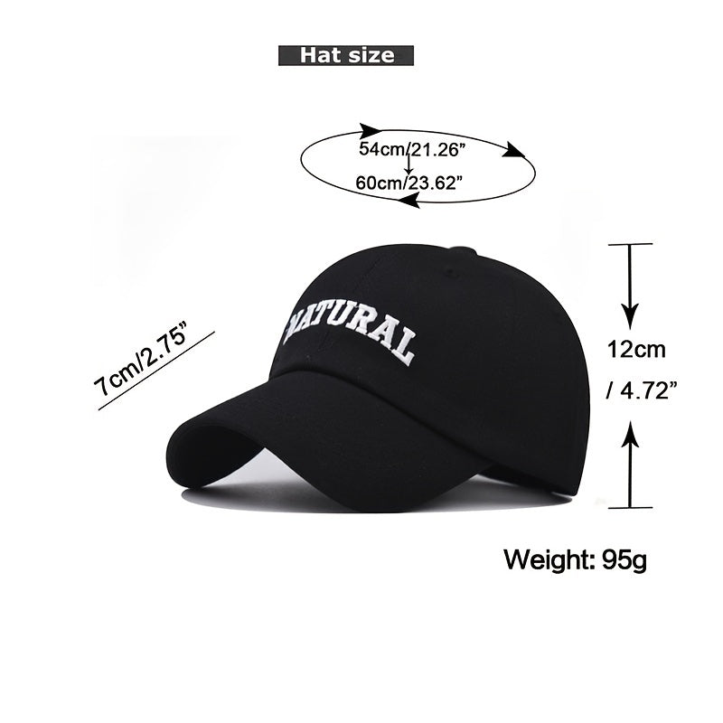 Lettered Embroidered Baseball Cap Adjustable Cotton Dad Hat Strapback Cap