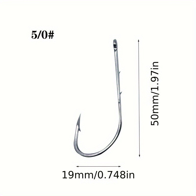 50pcs Long Shank Barbed Bait Holder Fishing Hook