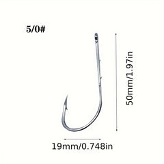 50pcs Long Shank Barbed Bait Holder Fishing Hook