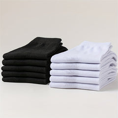20 Pairs Solid Socks Comfy & Breathable Women's Stockings