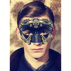Men's Egyptian Warrior Half Face Mask Masquerade Halloween