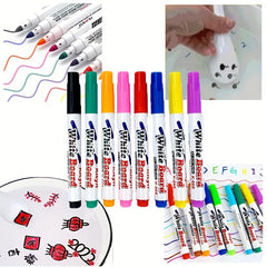 12pcs Water Painting Pen Whiteboard Markers Floating Ink Doodle Water Pens