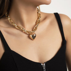 Women's Hip Hop Heart Chain Necklace
