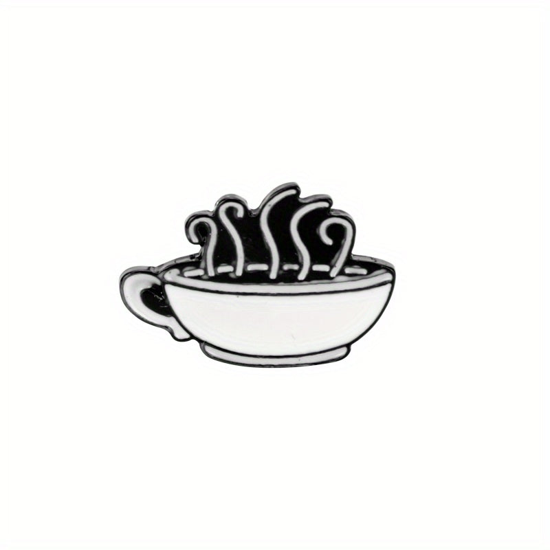Lobster Coffee Turkey Pattern Brooch Badge for Men