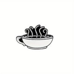 Lobster Coffee Turkey Pattern Brooch Badge for Men