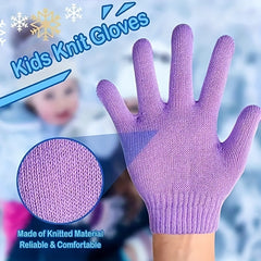 2 Pairs Kids Winter Warm Knitted Gloves - Boys/Girls