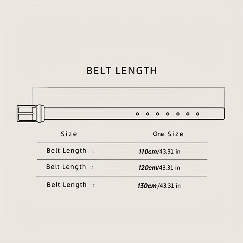 Men's Business Leather Belt Pin Buckle