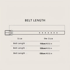 Men's Business Leather Belt Pin Buckle