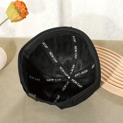 Cotton Sunshade Skullies & Beanies Hat With Alphabets