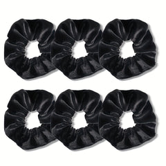 6pcs Large Velvet Scrunchie Hair Tie Female Rubber Band Hair Accessories