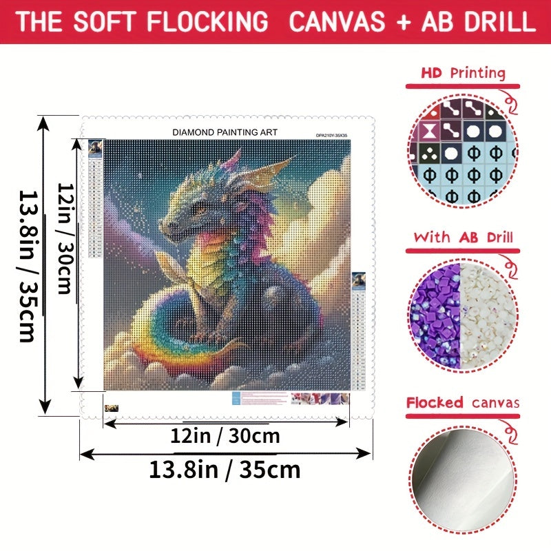 5D Flocked Canvas AB Canvas 35 Tools Diamond Painting Kit
