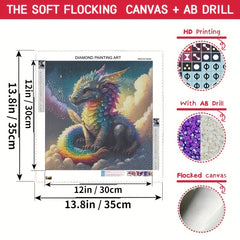 5D Flocked Canvas AB Canvas 35 Tools Diamond Painting Kit