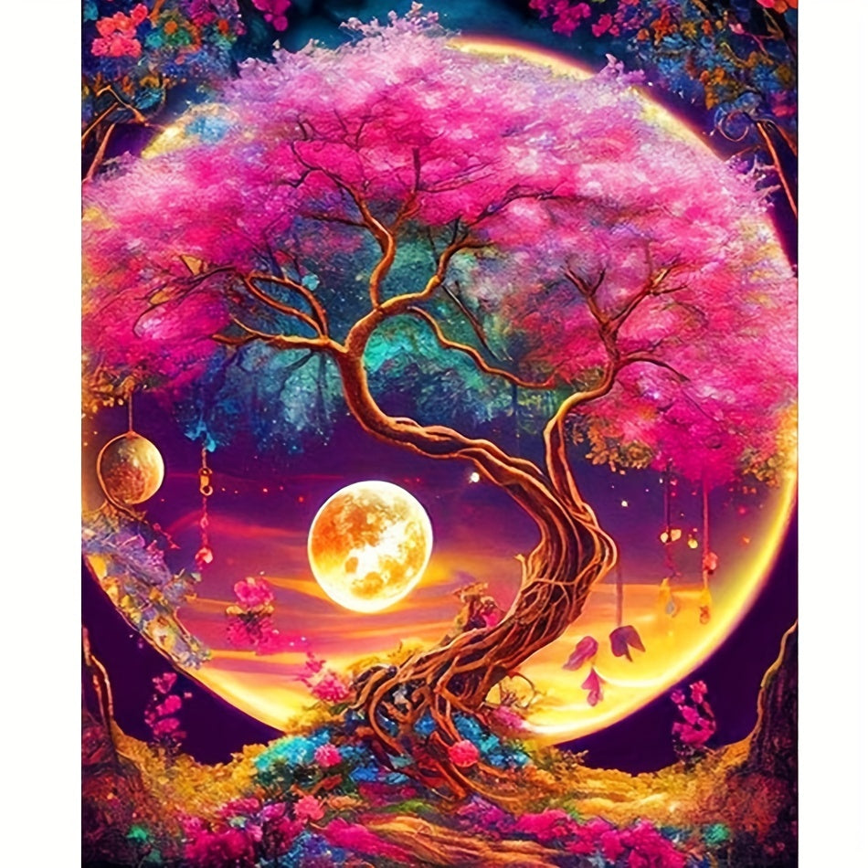 Tree And Moon Paint By Number Kits On Canvas