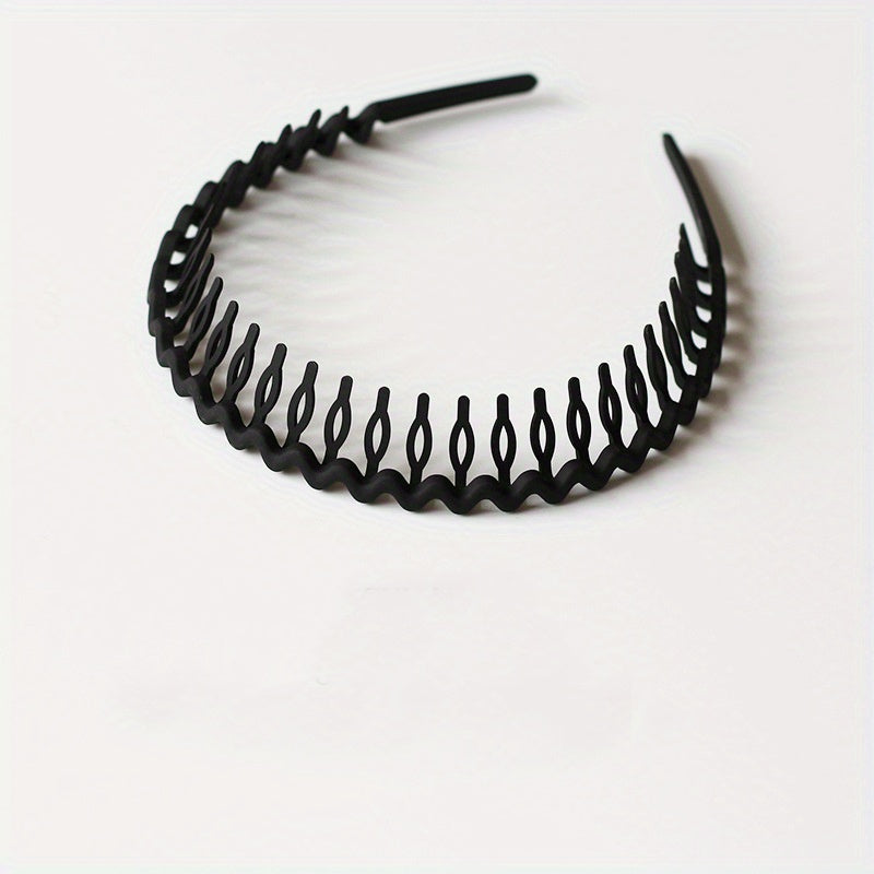 Matte Wavy Acrylic Headband For Women Non-slip Wash Face Spa Make Up Headband