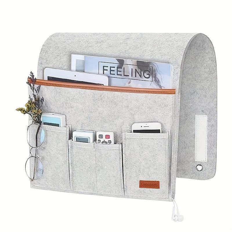 Felt Bedside Storage Bag Remote Control Organizer Dorm Room Hanging Organizer