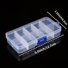 Transparent Dustproof Jewelry Storage Box with Multiple Grids