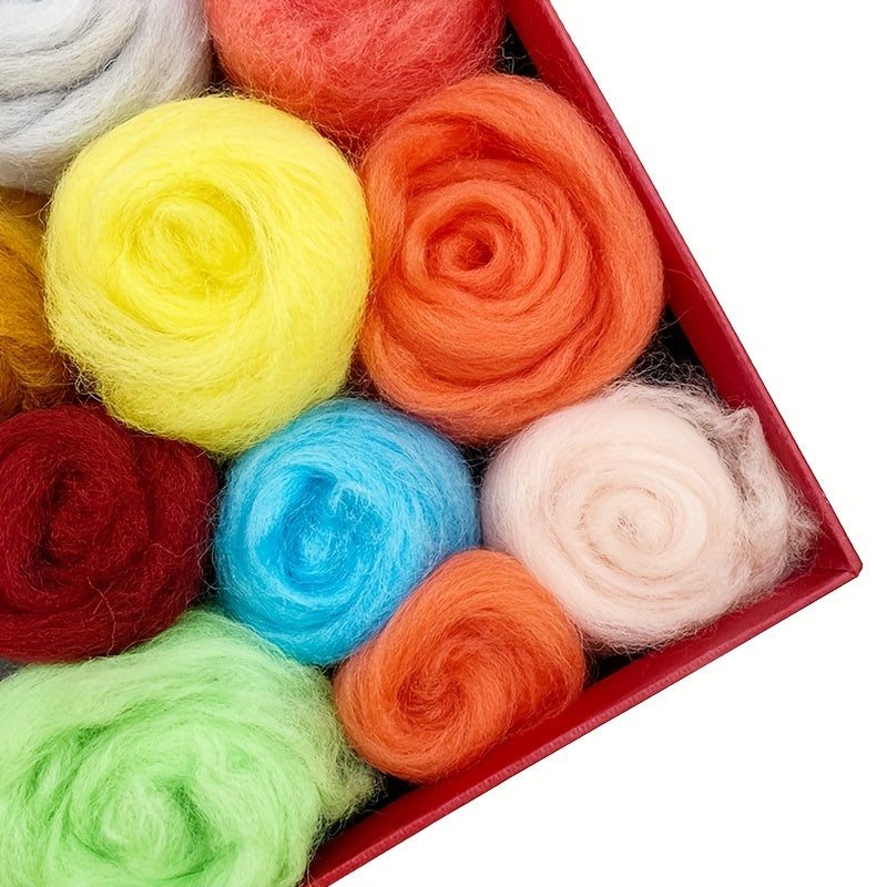 11lb 50g Felting Wool Roving DIY Supplies For Wool Felting Beginner