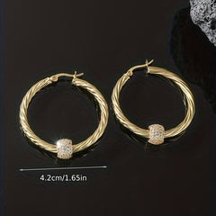 Men's Zircon Stud Earrings Pair