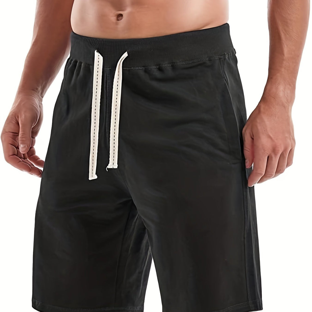 Men's Comfy Elastic Waist Drawstring Shorts for Summer