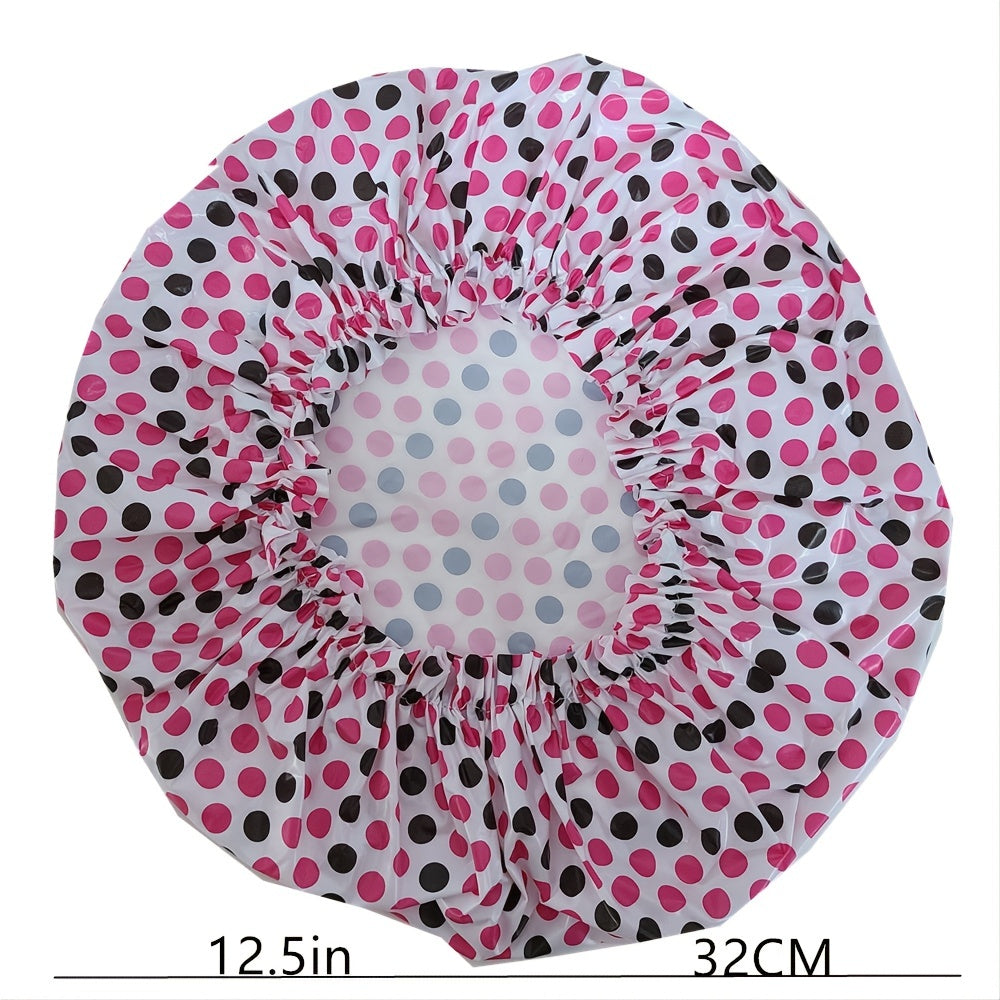 Waterproof Reusable Shower Caps with Elastic Band