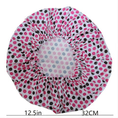 Waterproof Reusable Shower Caps with Elastic Band