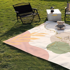 Leaf Printed Foldable Portable Picnic Pad Waterproof Lightweight 149.99X200.0cm