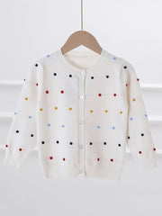 Toddler Girls Button Down Knit Cardigan Sweater