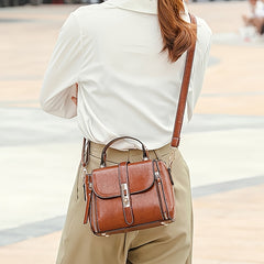 Retro Style Faux Leather Flap Purse Shoulder Bag