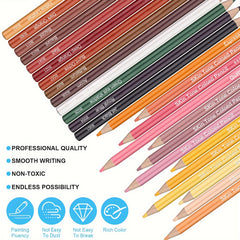 Skin Tone Colored Pencil Drawing Set 72 Colors