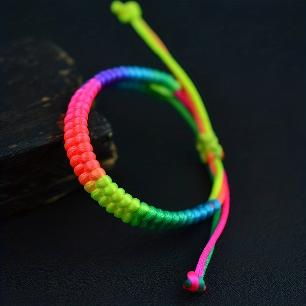 Adjustable Woven Bracelet Rope Chain Men's Women's Jewelry