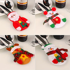 Christmas Cutlery Cover Snowman & Fork Set