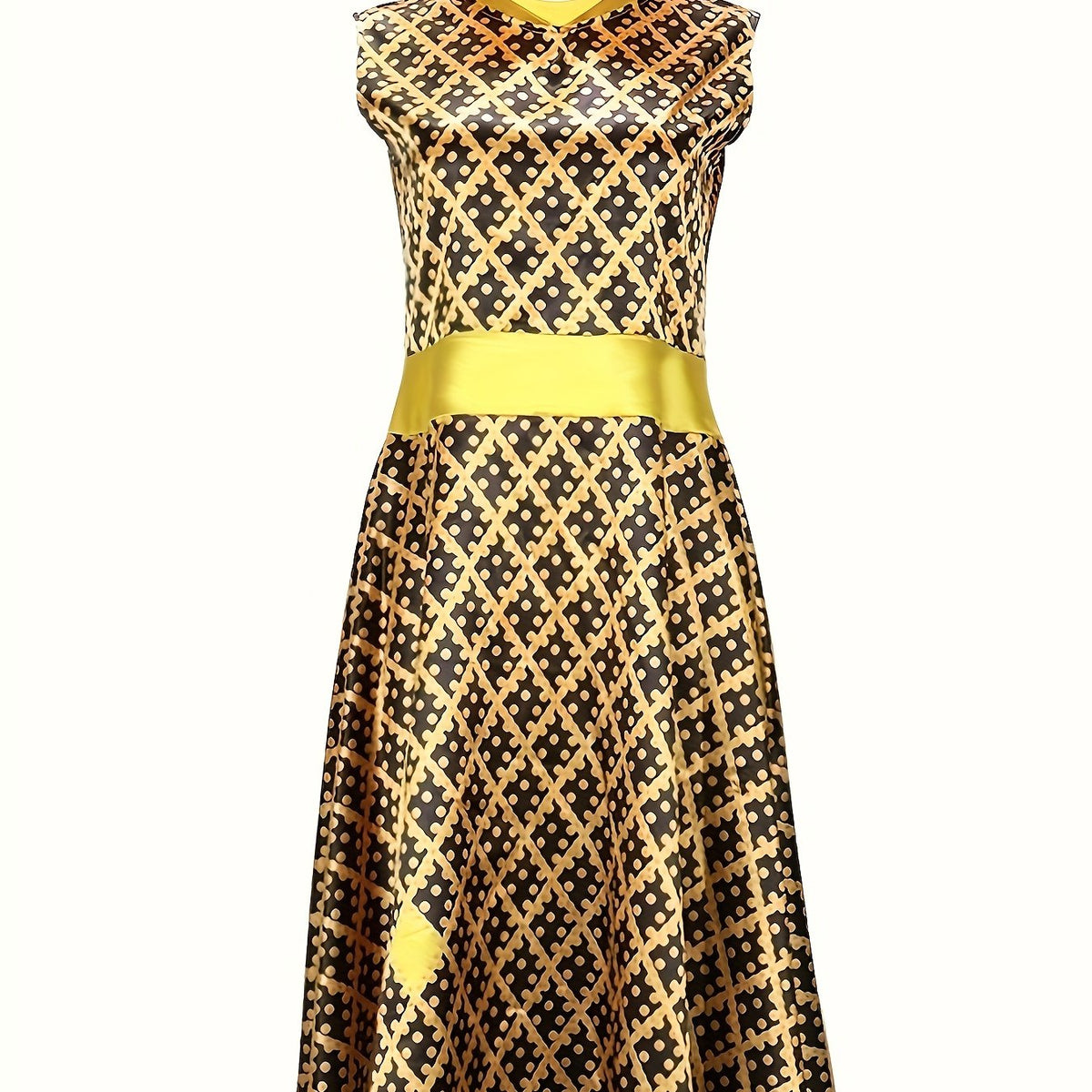 Anime Print Cosplay Dress Stand Collar Costume Women's Clothing